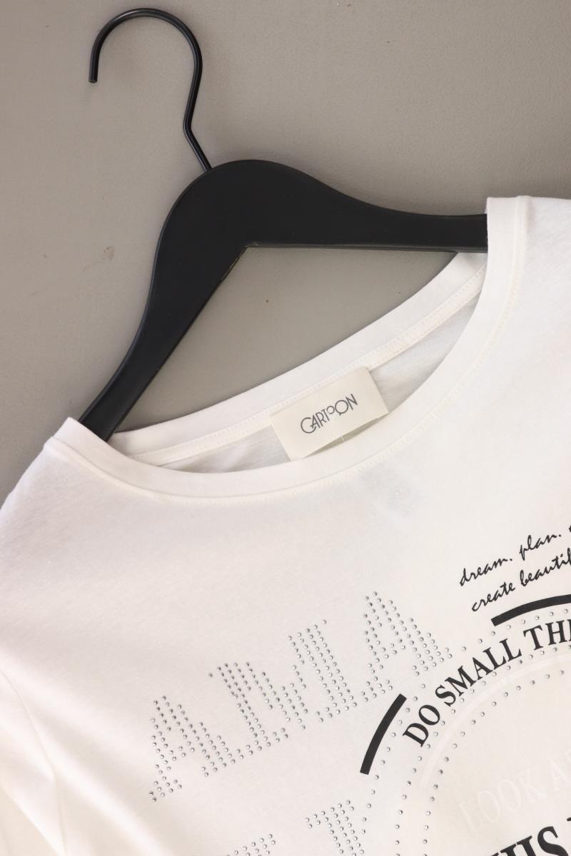 Cartoon Longsleeve-Shirt Gr. 38 Langarm creme aus Baumwolle