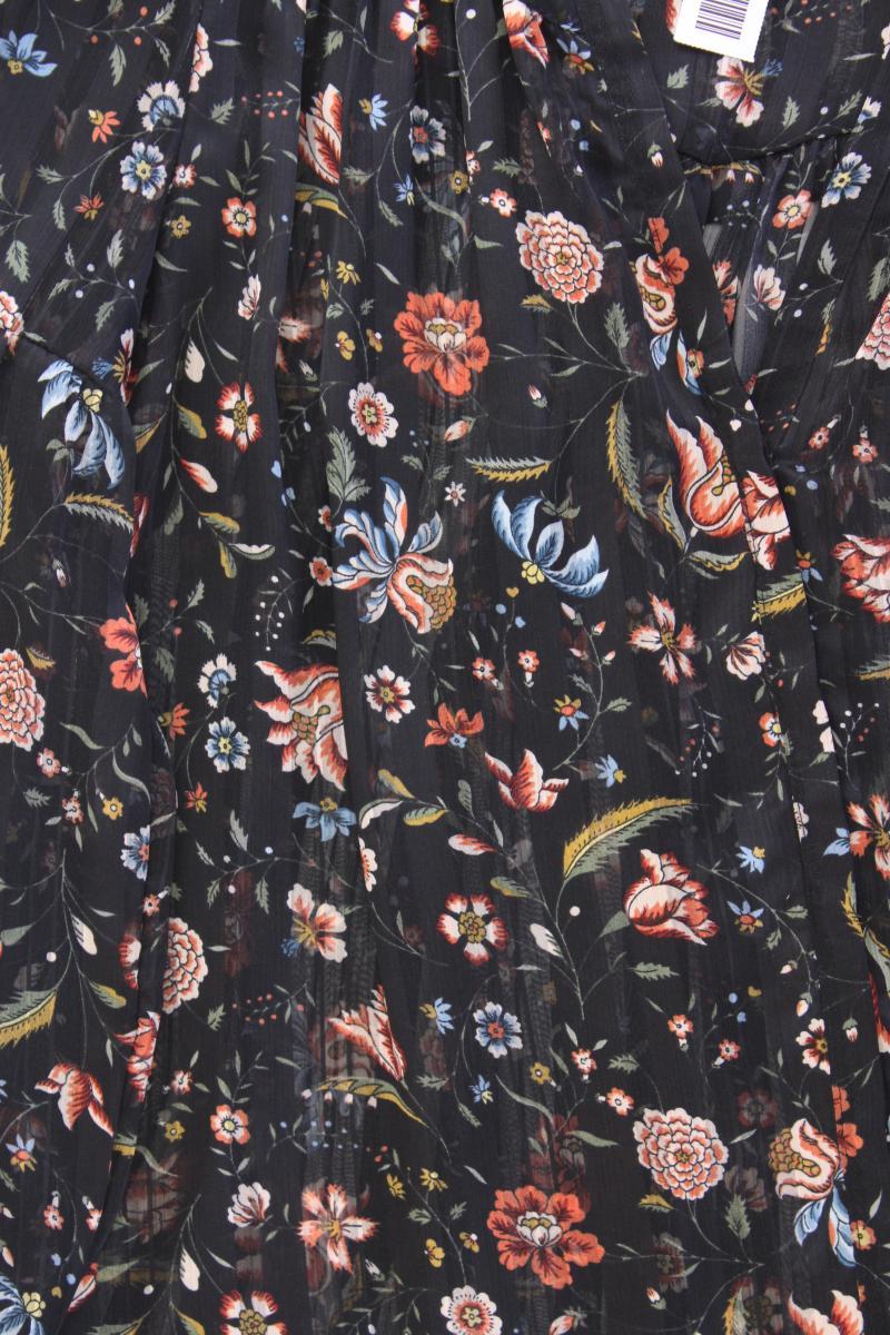 Pepe Jeans Langarmbluse Gr. S mit Blumenmuster neuwertig schwarz aus Polyester