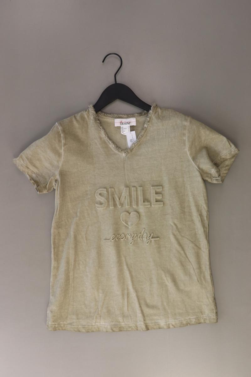 Tesini T-Shirt Gr. 34 Kurzarm olivgrün aus Baumwolle