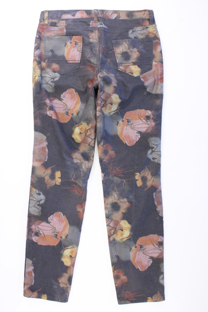 Ashley Brooke Five-Pocket-Hose Gr. 40 mit Blumenmuster mehrfarbig aus Baumwolle