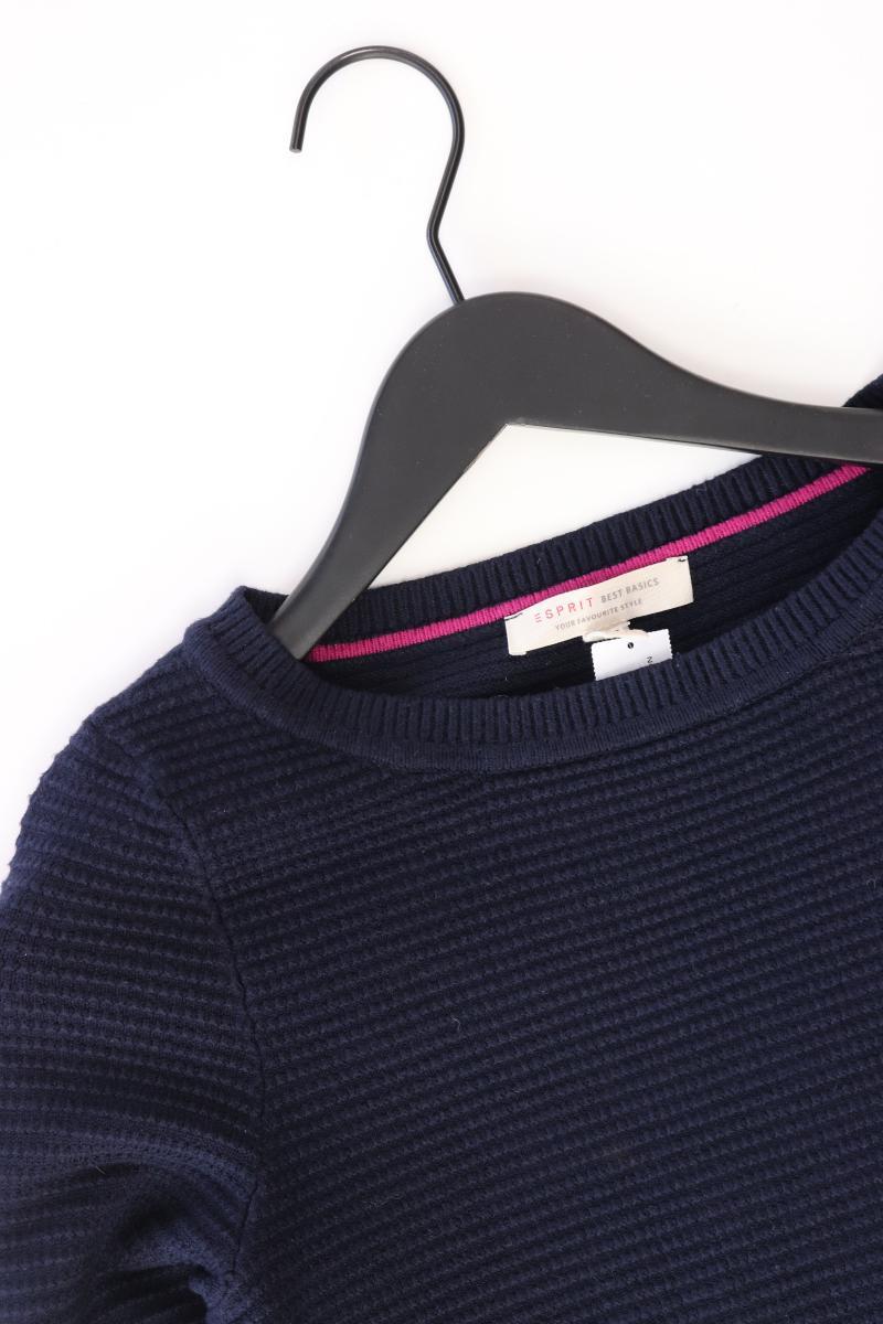 Esprit Feinstrickpullover Gr. XS blau aus Baumwolle
