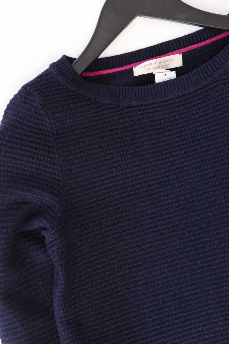 Esprit Feinstrickpullover Gr. XS blau aus Baumwolle