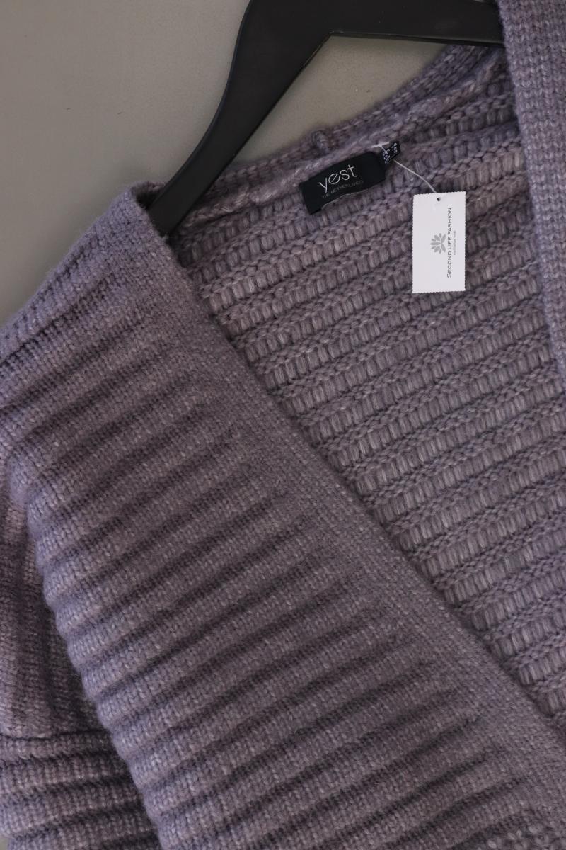 yest Strickjacke Gr. 40 Langarm grau aus Polyacryl
