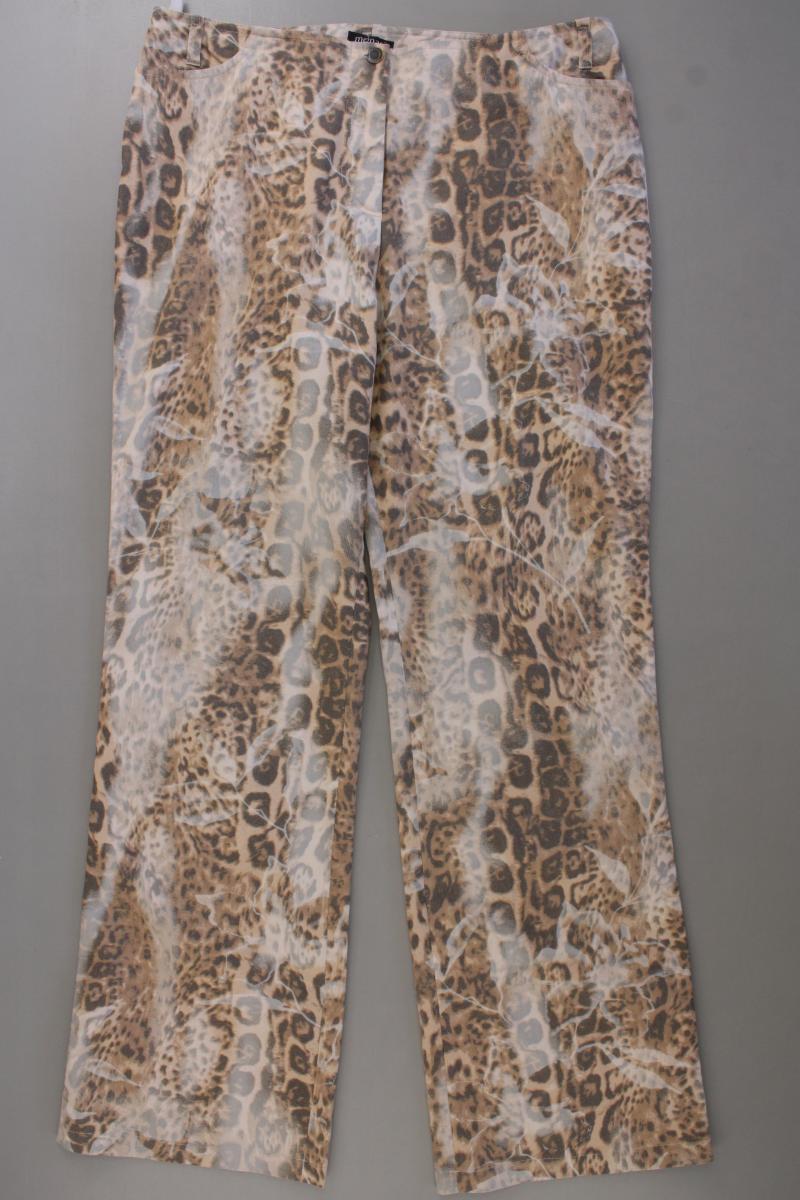 Monari Hose Gr. 46 mit Tierdruck Vintage braun aus Baumwolle