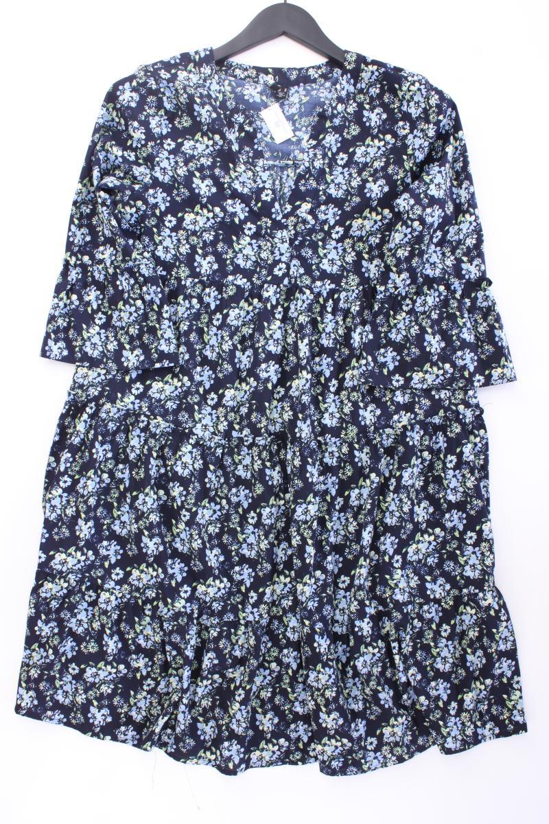 Vero Moda Sommerkleid Gr. M mit Blumenmuster 3/4 Ärmel blau aus Polyester