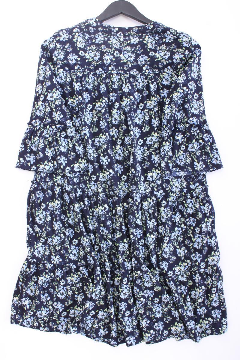 Vero Moda Sommerkleid Gr. M mit Blumenmuster 3/4 Ärmel blau aus Polyester