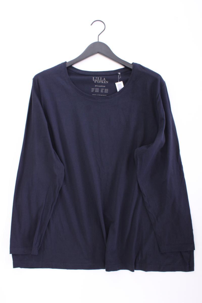 Ulla Popken Longsleeve-Shirt Gr. 54/56 Langarm blau aus Baumwolle