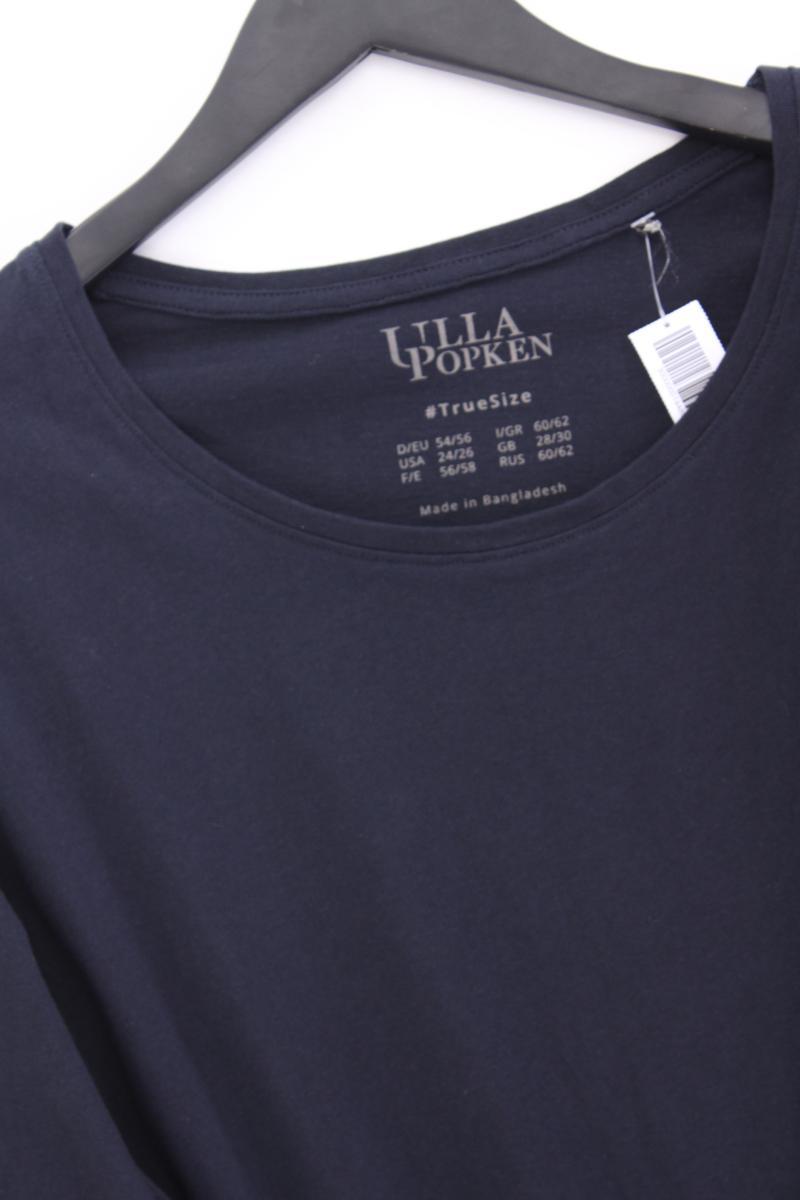 Ulla Popken Longsleeve-Shirt Gr. 54/56 Langarm blau aus Baumwolle