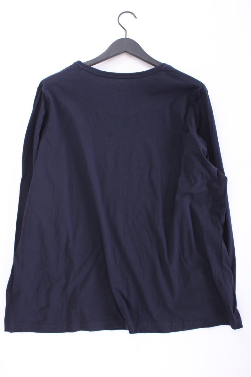 Ulla Popken Longsleeve-Shirt Gr. 54/56 Langarm blau aus Baumwolle