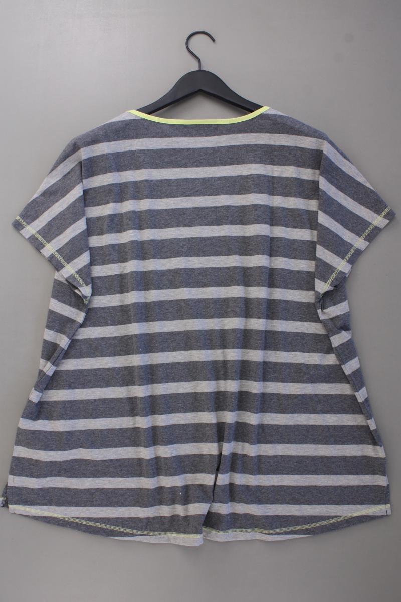 Janet & Joyce Ringelshirt Gr. 56 gestreift Kurzarm grau aus Baumwolle