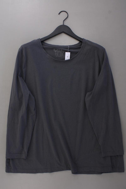Ulla Popken Longsleeve-Shirt Gr. 54/56 neuwertig Langarm grau aus Baumwolle