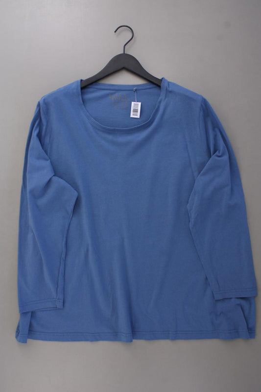 Ulla Popken Longsleeve-Shirt Gr. 54/56 neuwertig Langarm blau aus Baumwolle