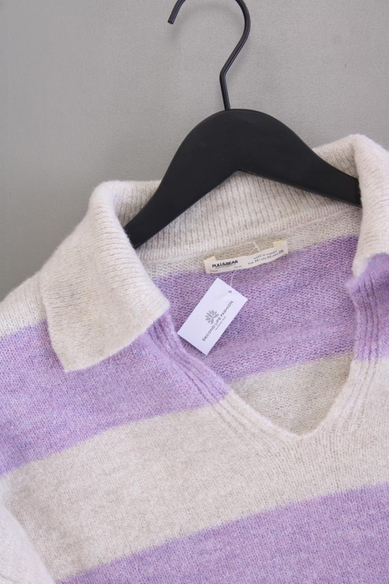 Pull&Bear Grobstrickpullover Gr. M gestreift lila aus Polyacryl