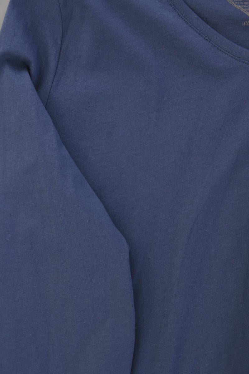 Ulla Popken Longsleeve-Shirt Gr. 54/56 Langarm blau aus Baumwolle