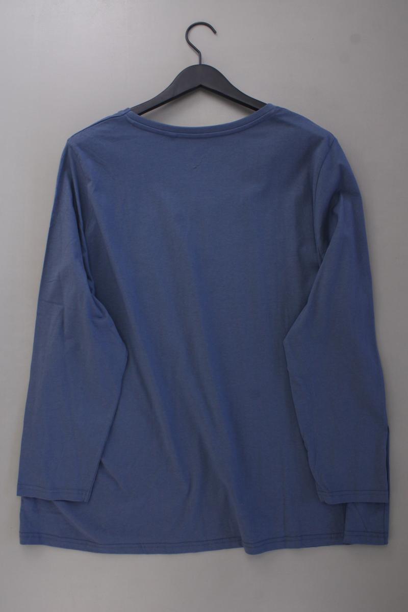 Ulla Popken Longsleeve-Shirt Gr. 54/56 Langarm blau aus Baumwolle