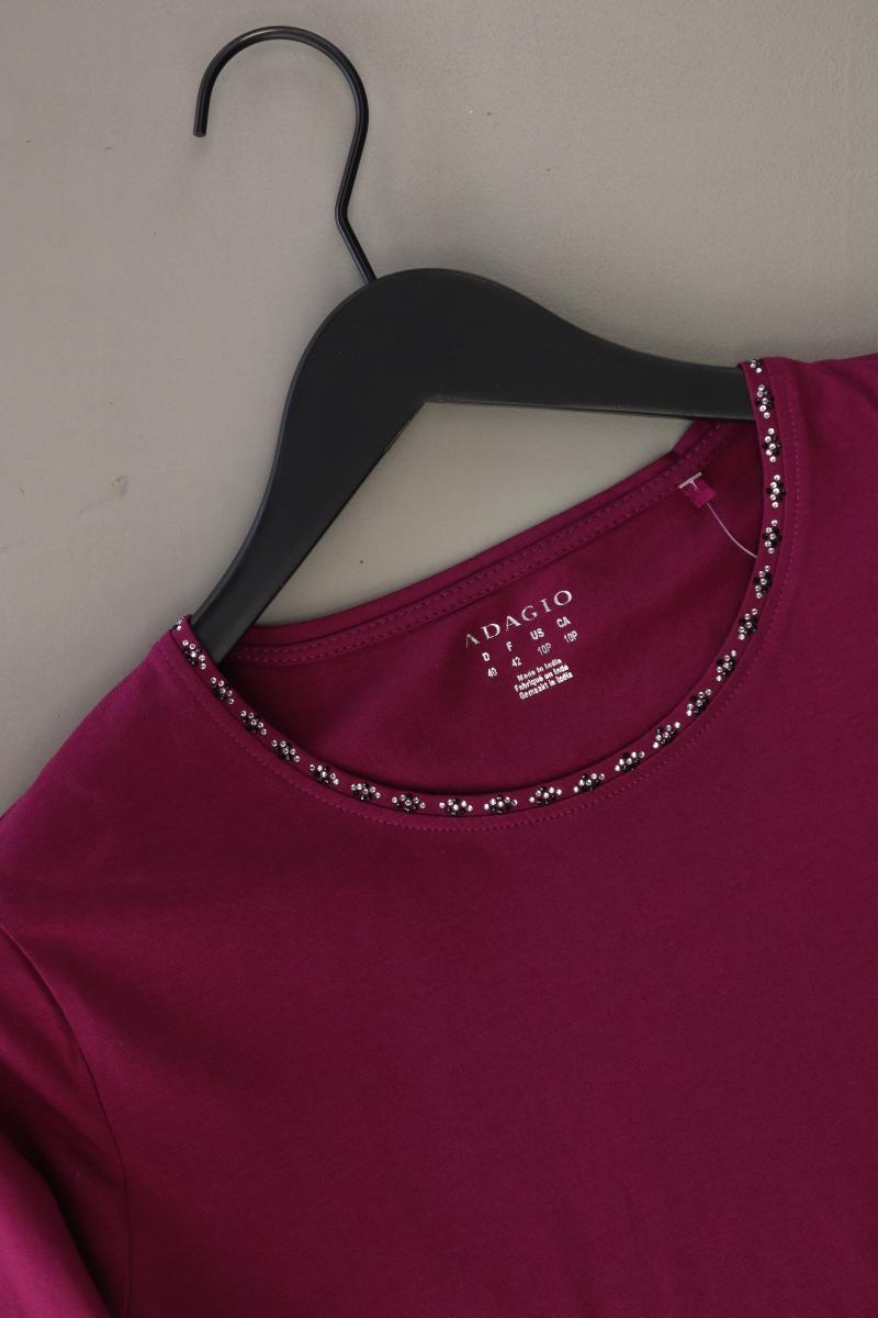 Adagio Regular Shirt Gr. 40 3/4 Ärmel lila aus Baumwolle