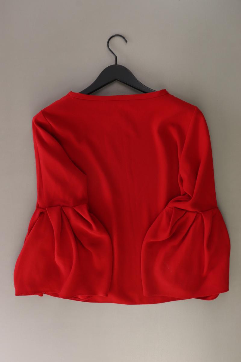 Zara Regular Bluse Gr. M Trompetenärmel rot aus Polyester