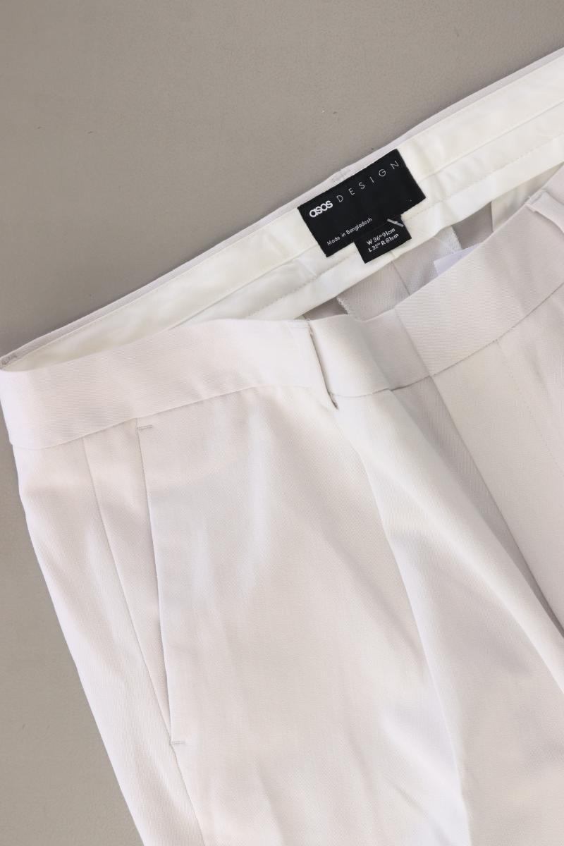 Asos Anzughose für Herren Gr. W36/L32 grau aus Polyester