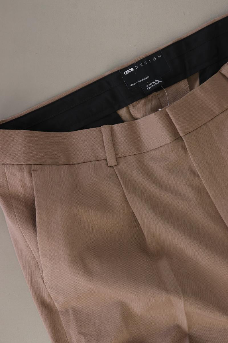 Asos Anzughose für Herren Gr. W36/L32 braun aus Polyester