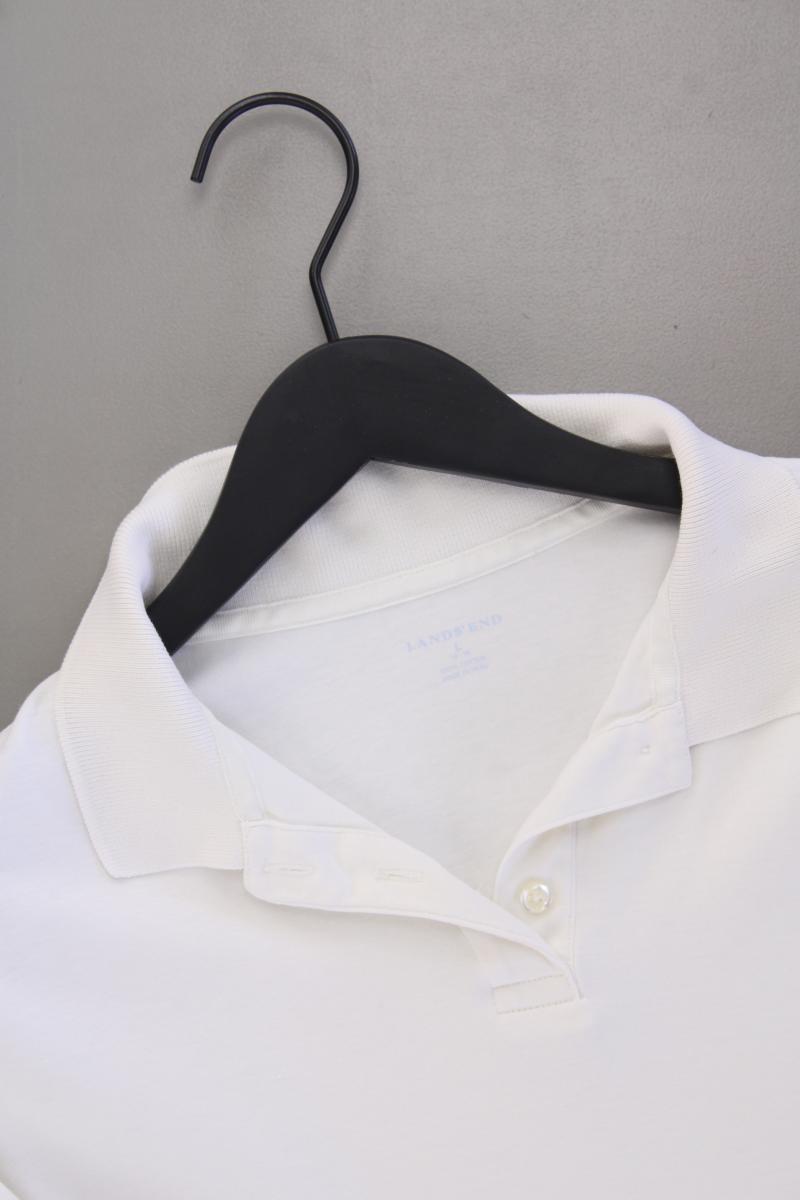 Lands' End Longsleeve-Shirt Gr. L Langarm creme aus Baumwolle