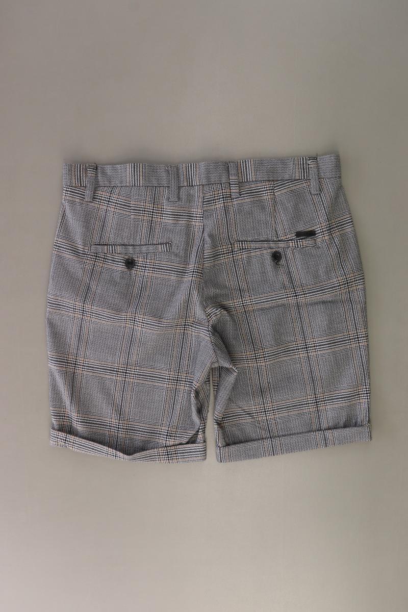 Jack & Jones Chino Shorts für Herren Gr. M kariert grau aus Baumwolle