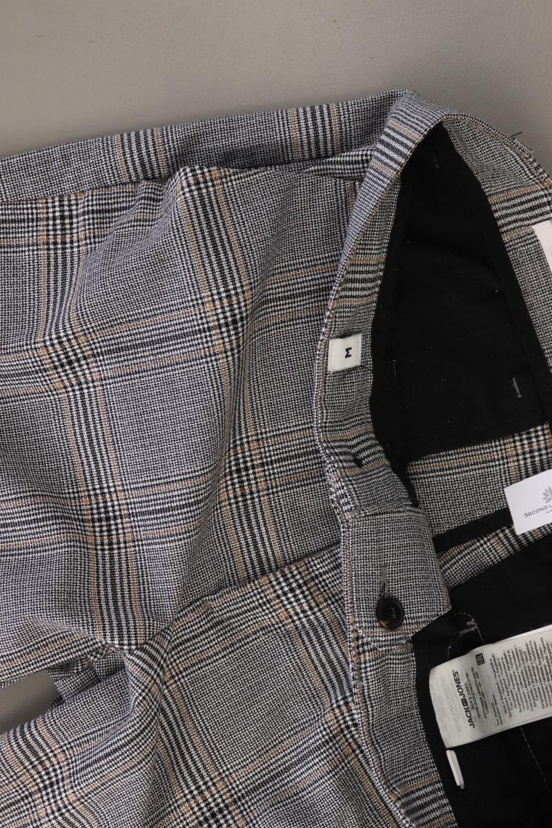 Jack & Jones Chino Shorts für Herren Gr. M kariert grau aus Baumwolle