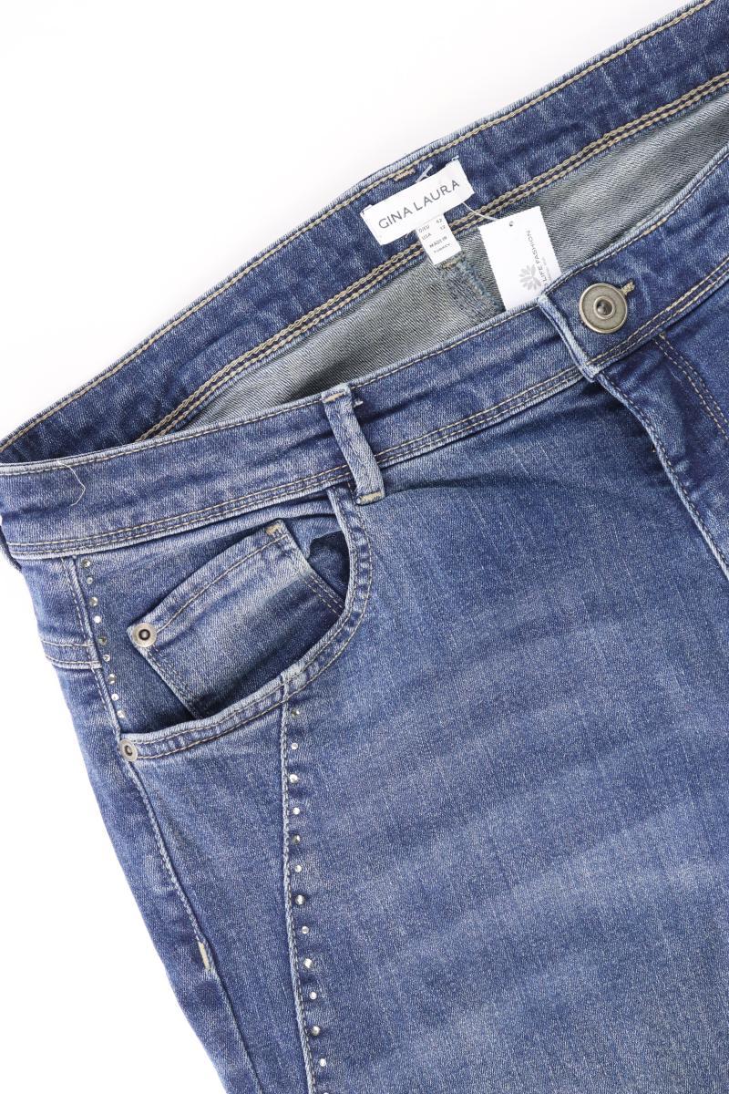 Gina Laura Straight Jeans Gr. 42 blau aus Baumwolle