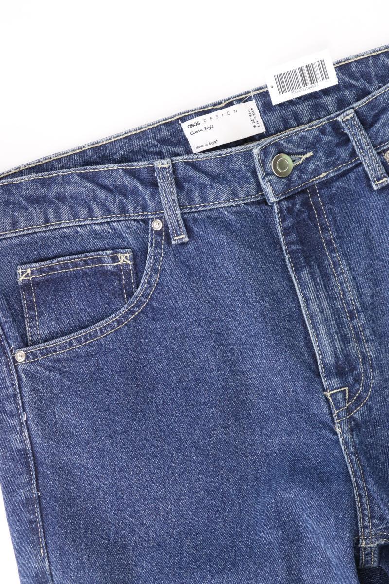 Asos Straight Jeans für Herren Gr. W33/L32 blau aus Baumwolle