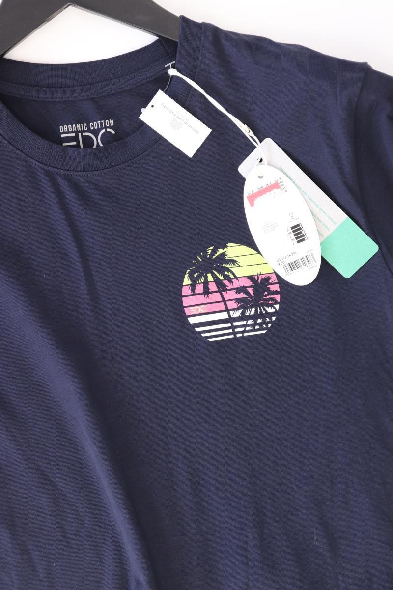 edc by Esprit T-Shirt für Herren Gr. S neu mit Etikett Kurzarm blau