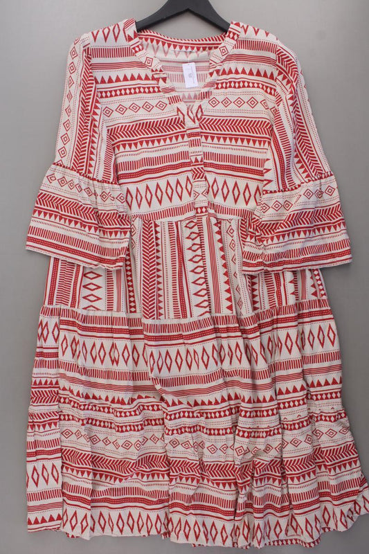 G!ina Sommerkleid Gr. 46/48 3/4 Ärmel rot aus Viskose