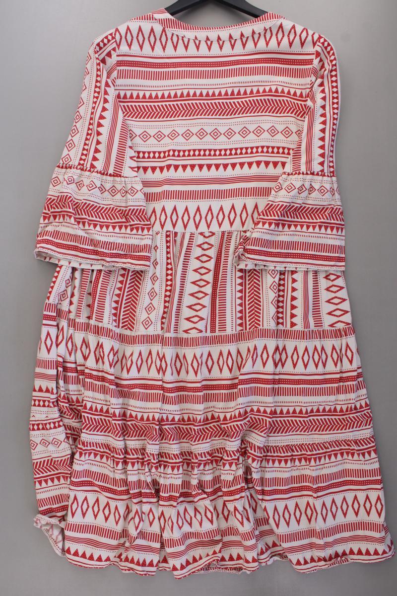 G!ina Sommerkleid Gr. 46/48 3/4 Ärmel rot aus Viskose