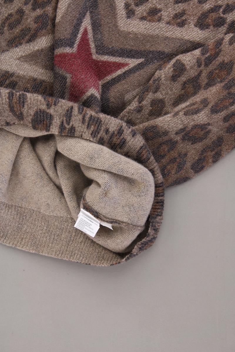 Nice Connection Wollpullover Gr. 38 mit Tierdruck neuwertig braun