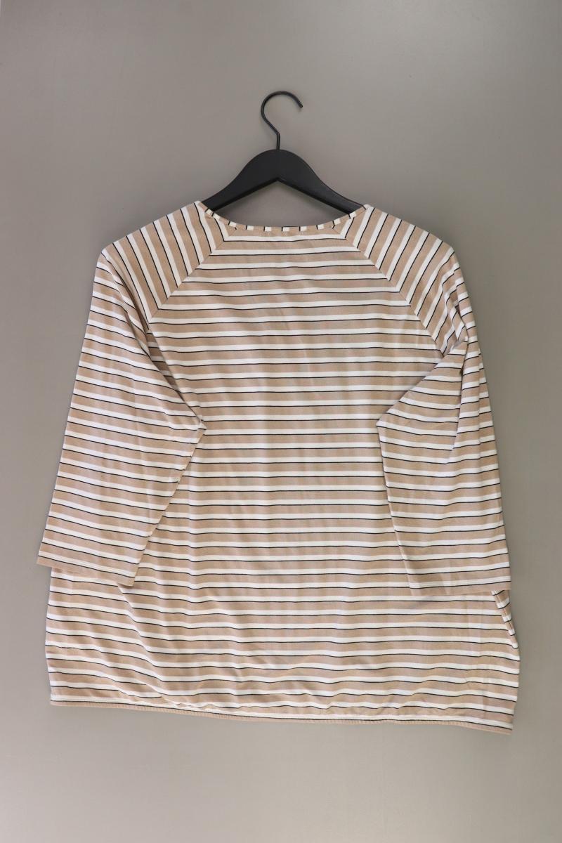 Betty Barclay Ringelshirt Gr. 48 gestreift 3/4 Ärmel braun aus Baumwolle