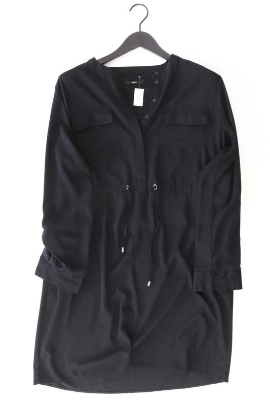 Zero Langarmkleid Gr. 42 schwarz aus Viskose