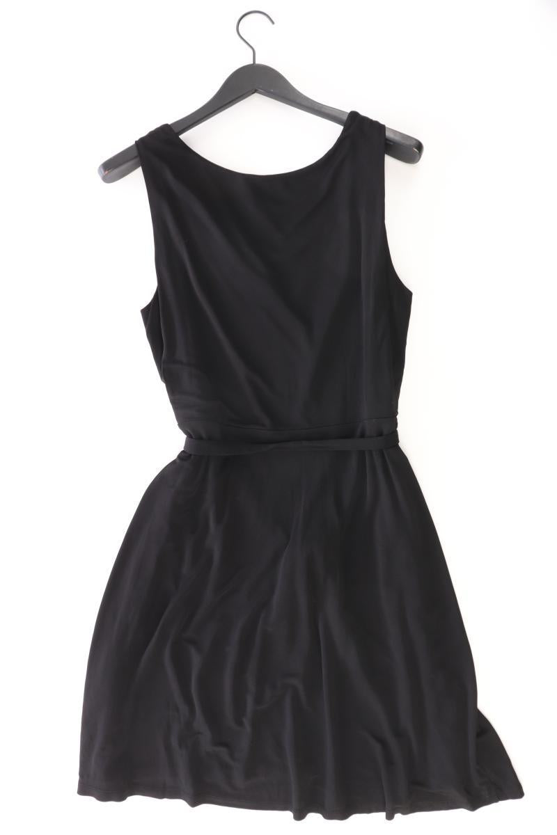 comma, Abendkleid Gr. 44 mit Gürtel Ärmellos schwarz aus Polyester