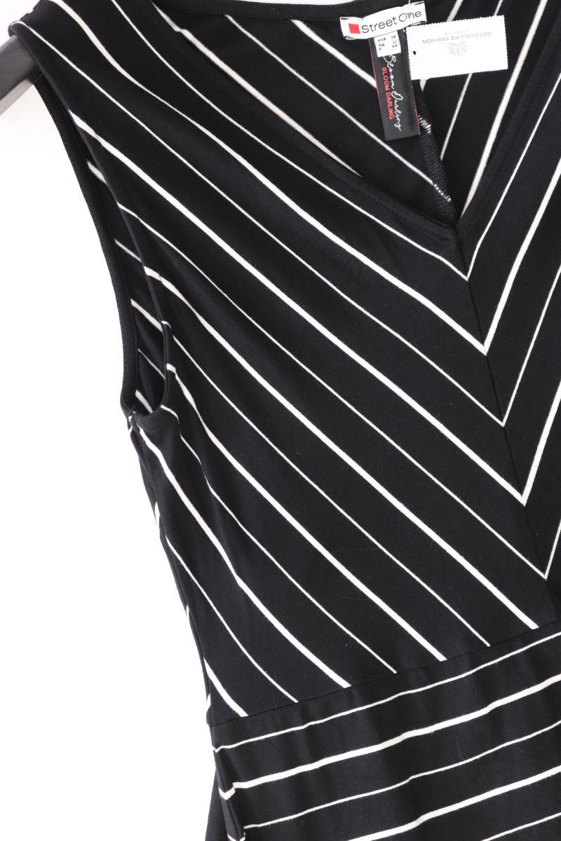 Street One Maxikleid Gr. 38 gestreift Ärmellos schwarz aus Viskose