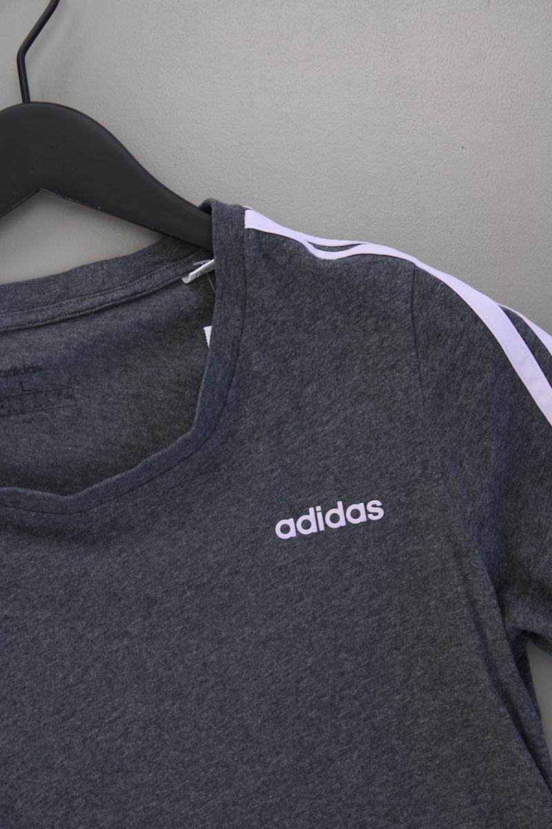 Adidas Sportshirt Gr. L Kurzarm grau aus Baumwolle
