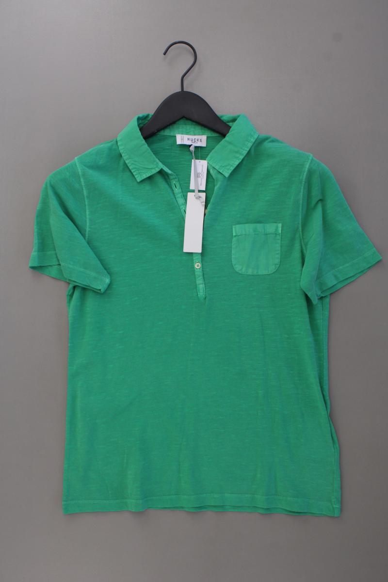 Hucke Poloshirt Gr. 40 neu mit Etikett Kurzarm grün aus Baumwolle
