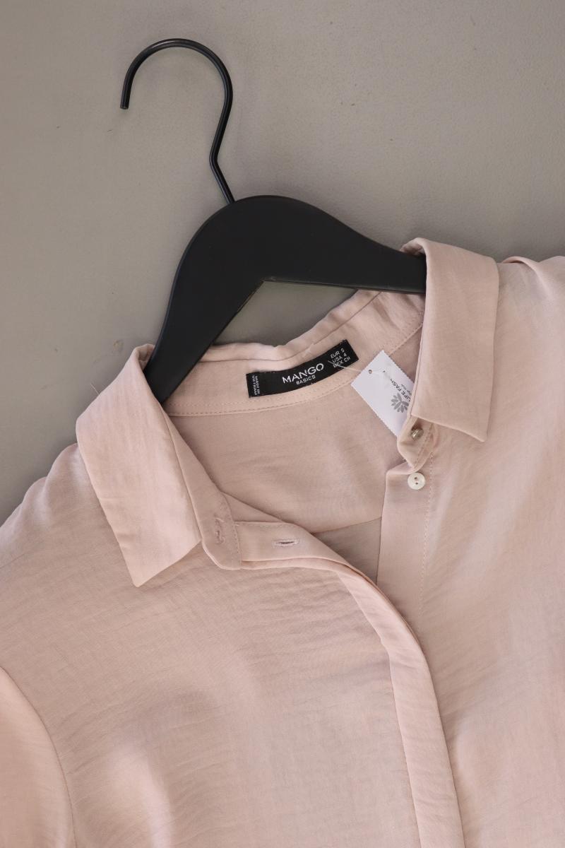 Mango Langarmbluse Gr. S rosa aus Polyester