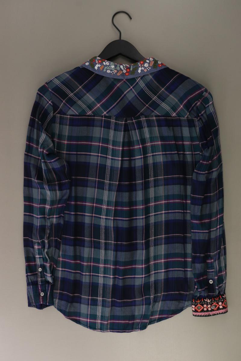 Desigual Karobluse Gr. XL kariert Langarm blau aus Baumwolle