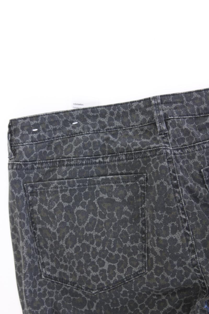 Opus Jeans Modell Elma Gr. 42 mit Tierdruck neuwertig grau aus Baumwolle