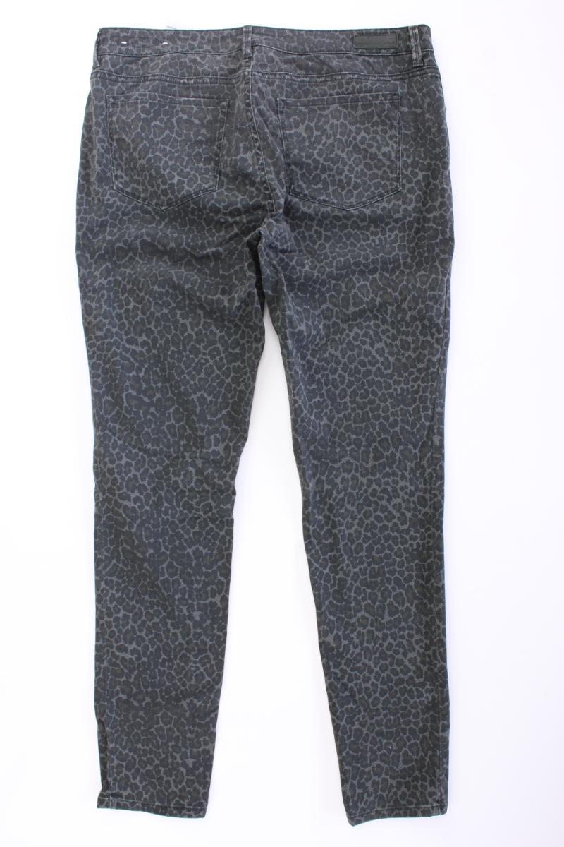 Opus Jeans Modell Elma Gr. 42 mit Tierdruck neuwertig grau aus Baumwolle