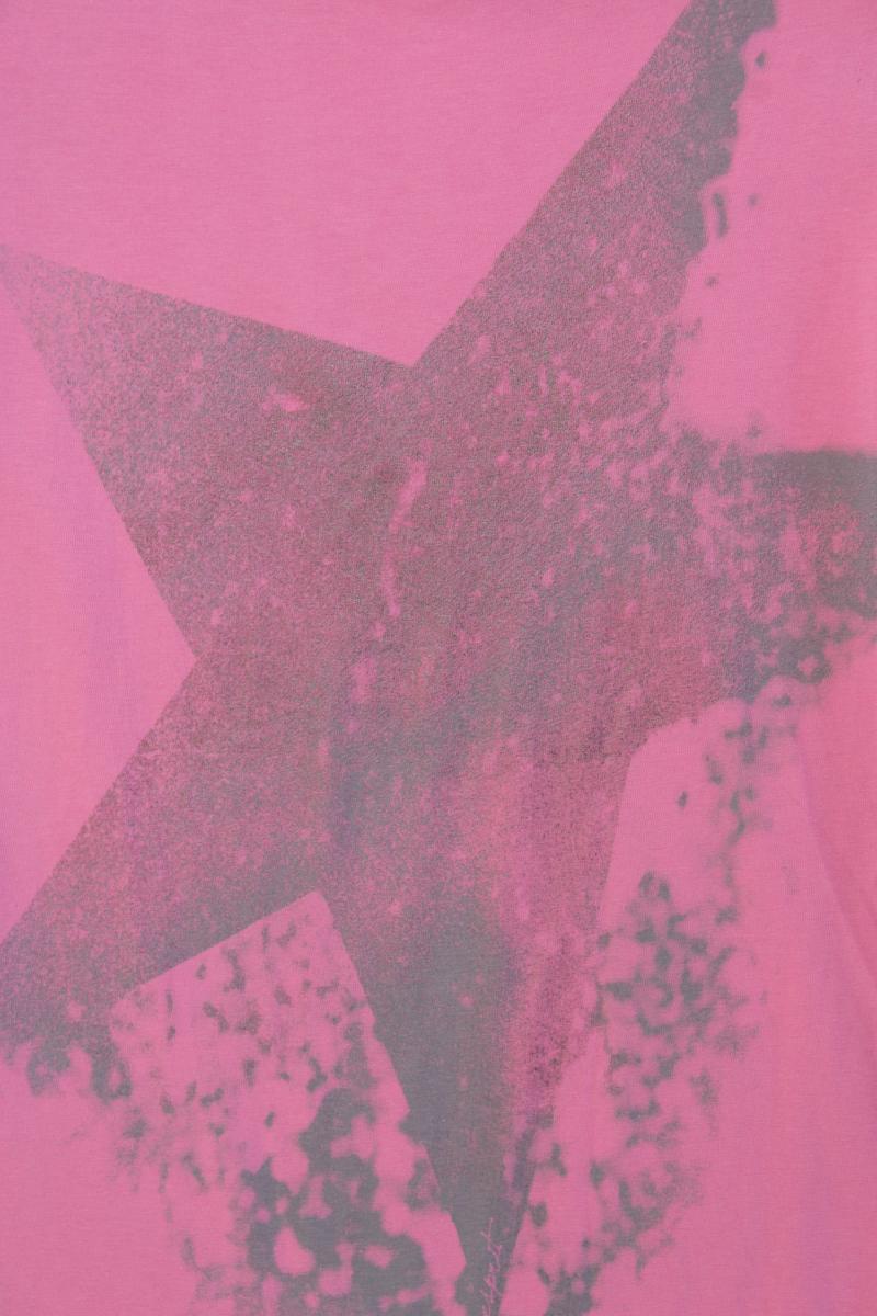 Esprit T-Shirt mit Sternendruck Gr. L Kurzarm rosa aus Baumwolle