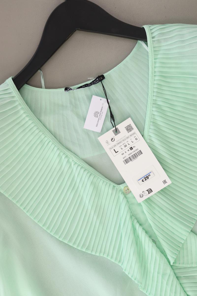 Zara Langarmbluse Gr. L neu mit Etikett Neupreis: 29,95€! grün aus Polyester
