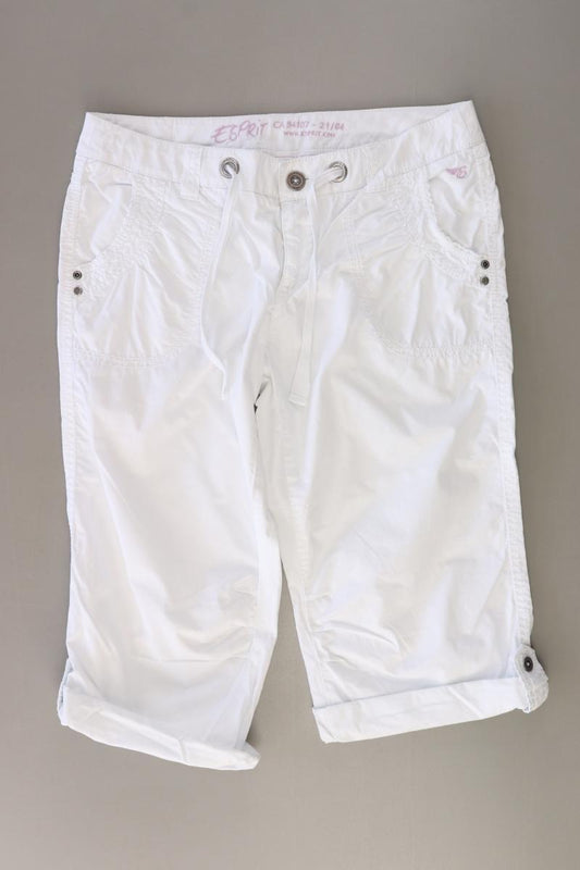 Esprit 3/4 Hose Gr. 38 weiß aus Baumwolle