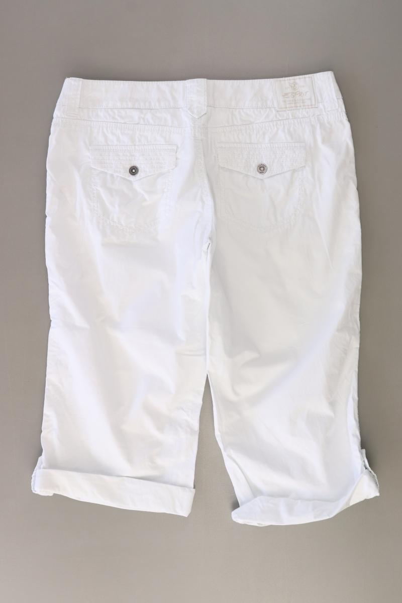 Esprit 3/4 Hose Gr. 38 weiß aus Baumwolle
