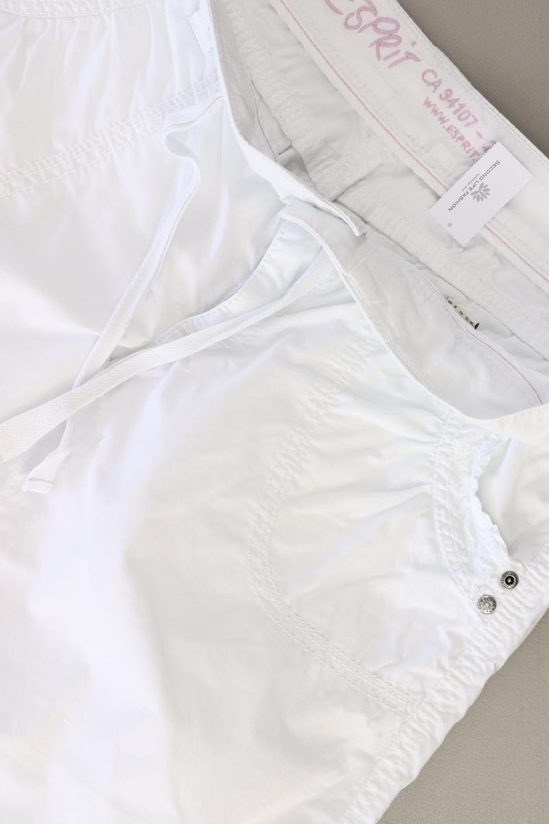 Esprit 3/4 Hose Gr. 38 weiß aus Baumwolle
