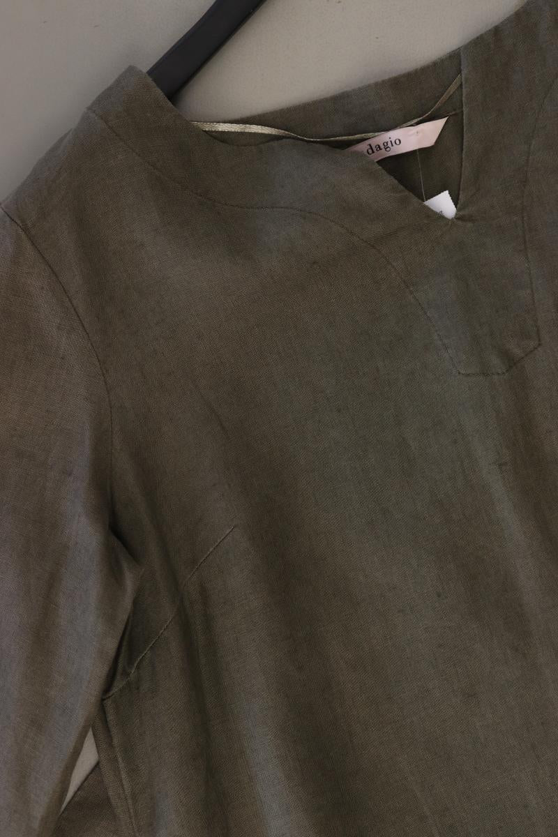Adagio Leinenkleid Gr. 42 3/4 Ärmel olivgrün