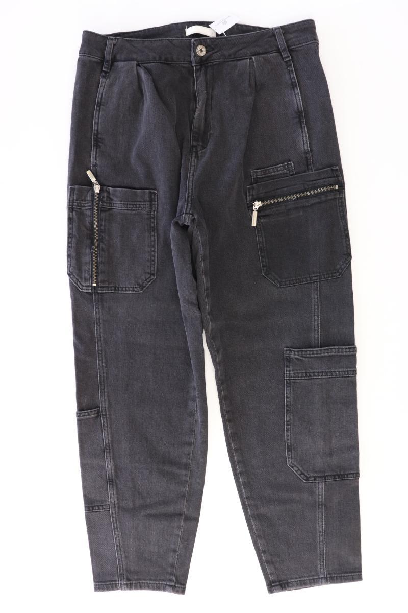 River Island Straight Jeans Gr. UK 14 (M) schwarz aus Baumwolle