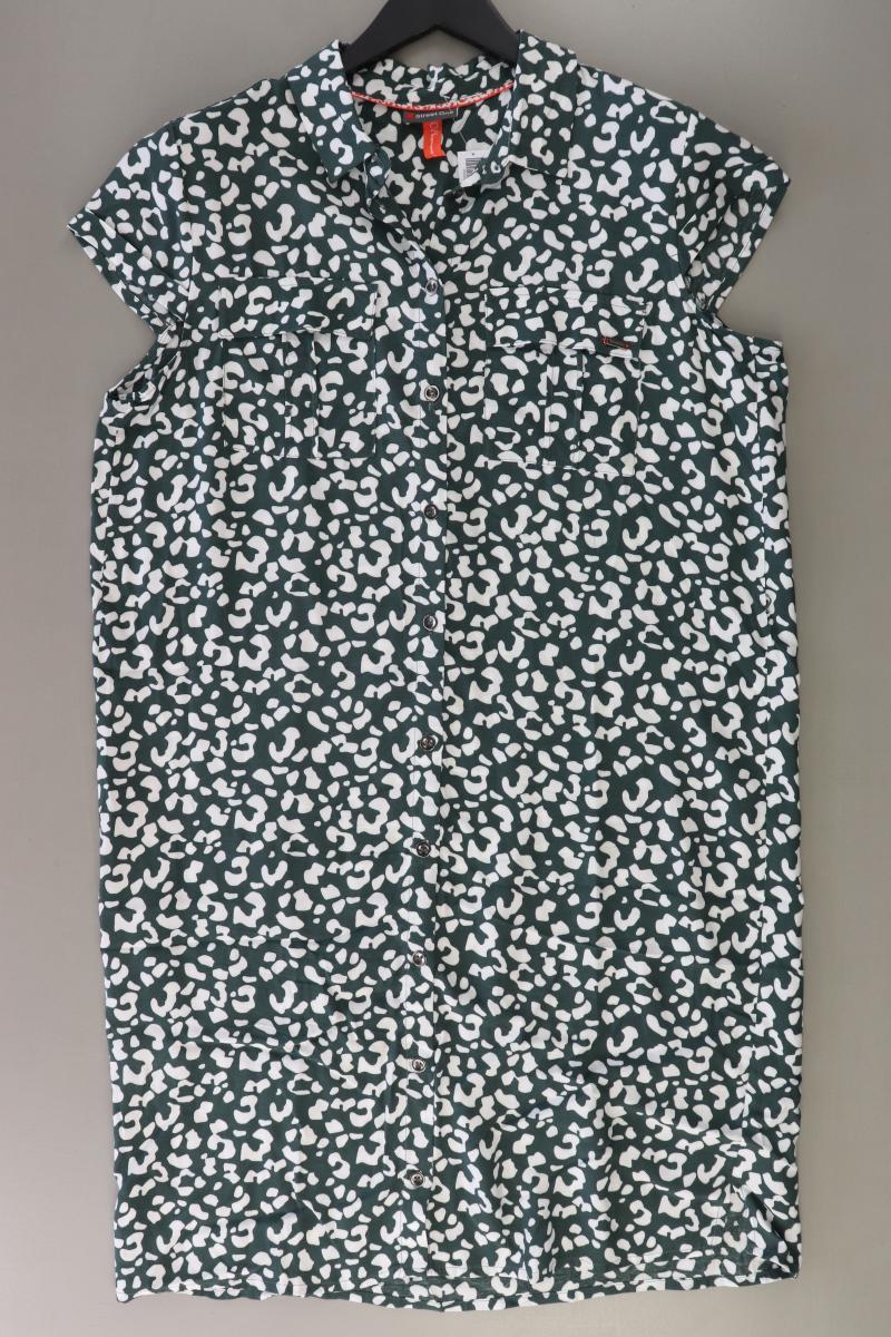 Street One Kurzarmkleid Gr. 38 mit Tierdruck grün aus Viskose